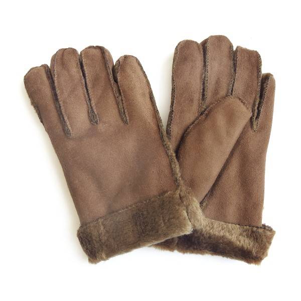 Sonia Originelli Fingerhandschuhe Faux-Leder Velouroptik Kunstfell Samt Velvet kuschelig Outlet
