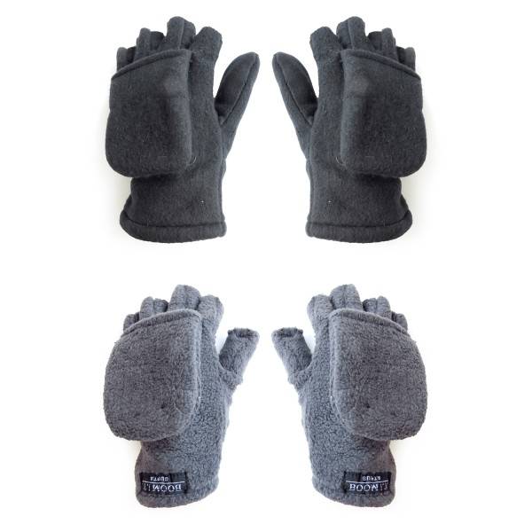Sonia Originelli Fleecehandschuhe Finger Halbfinger Faustumschlag Winter Auslauf