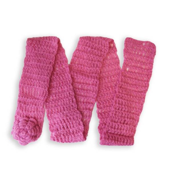 Sonia Originelli Filigraner Damenschal Strick mit Blumenapplikation Fabrik Onlineshop