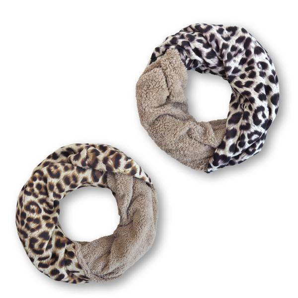 Sonia Originelli Loop "Leo" Schal Kuschelfell Polyester Winter Versandkostenfrei