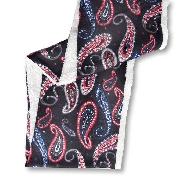 Sonia Originelli Loop "Paisley" Schal Kuschelfell Polyester Winter Flash Sale