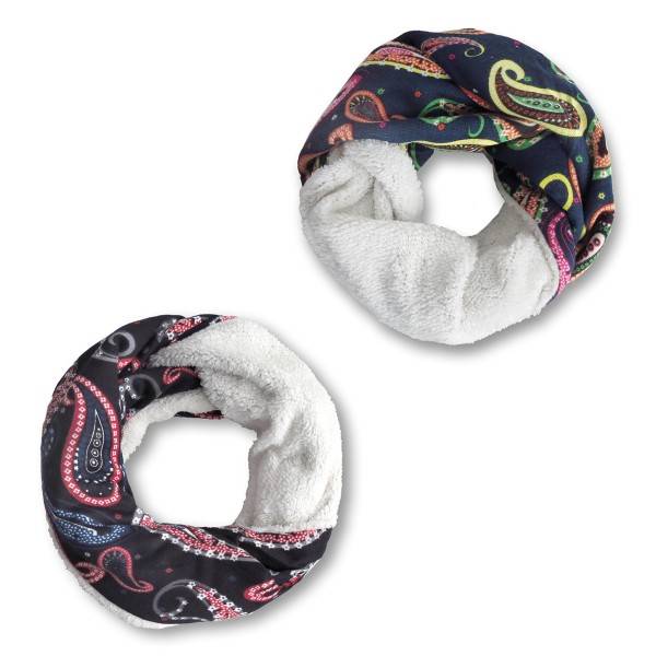 Sonia Originelli Loop "Paisley" Schal Kuschelfell Polyester Winter Flash Sale
