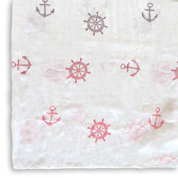 Sonia Originelli Loop Schal "Maritim Steuerrad Anker" Reliefdruck Sommer Black Friday