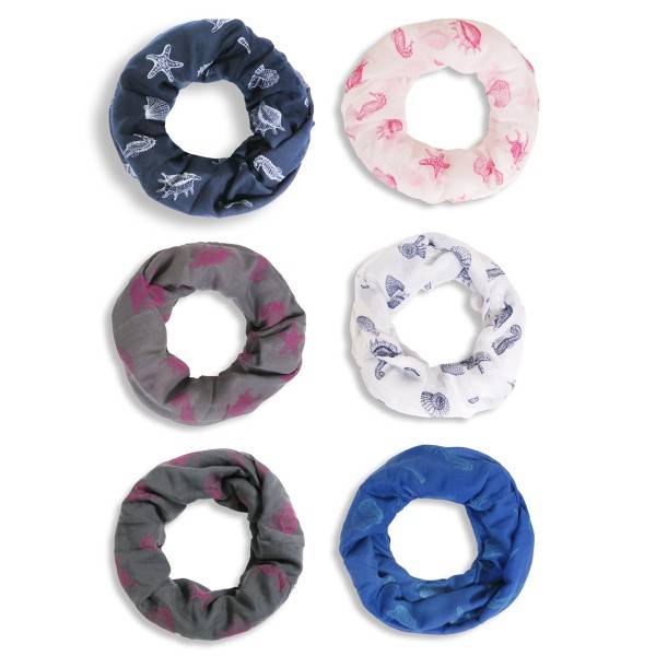 Sonia Originelli Loop Schal "Muschel" Maritim Reliefdruck Sommer Muttertagsangebot