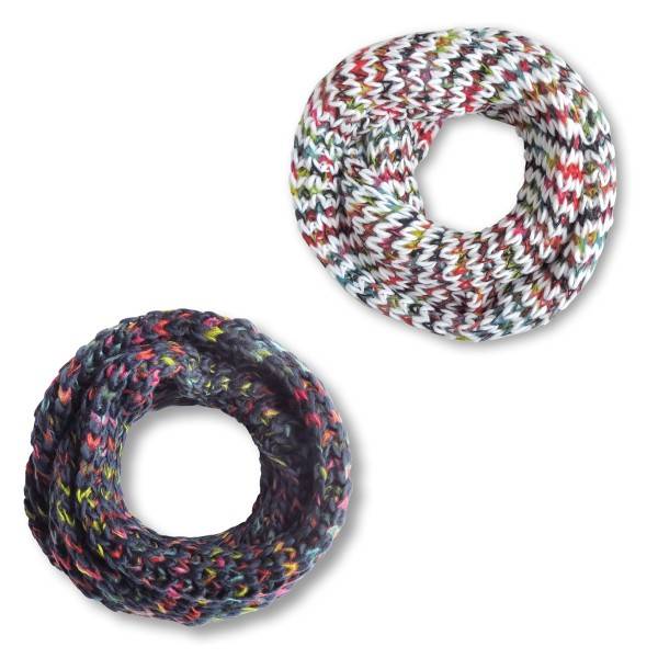 Sonia Originelli Loop Schal Regenbogen Strick kuschelig weich Lagerräumung