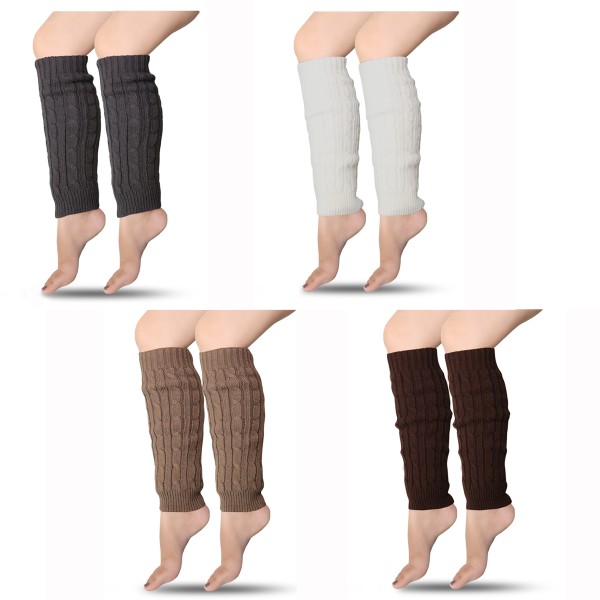 Sonia Originelli 1 Paar Beinstulpen Zopfmuster Kuschelig Warm Überzieher Uni Letzter Tag