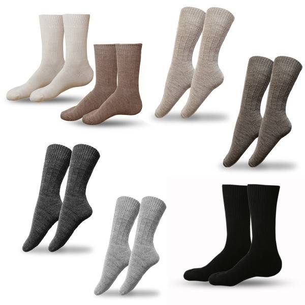 Sonia Originelli 2 Paar Alpakasocken "Dünn" Alpackawolle Unisex Winter Begrenzt auf 3 Tage