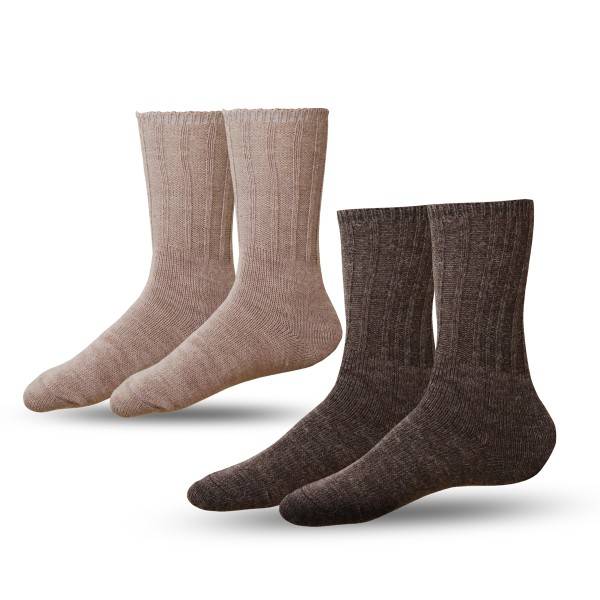 Sonia Originelli 2 Paar Alpakasocken "Dünn" Umschlag Alpakawolle Unisex Winter Black Friday Preise