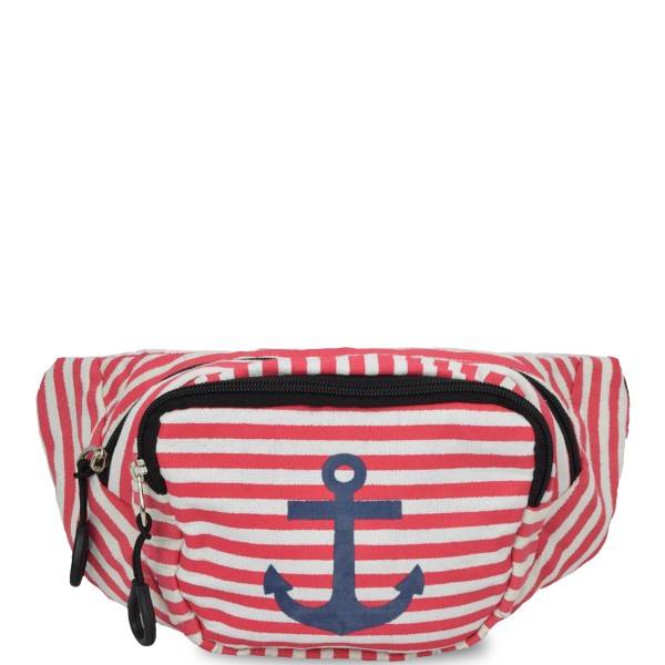 Sonia Originelli Bauchtasche "Anker" maritim gestreift Gürteltasche Freizeit Outlet