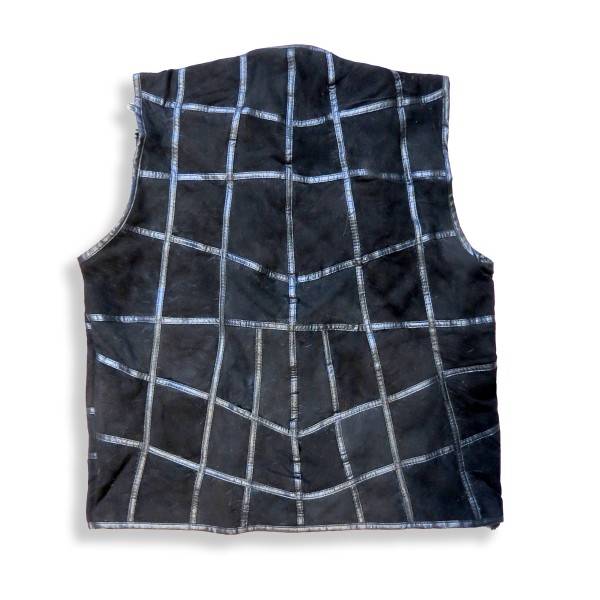 Sonia Originelli Herrenweste Naturfell Leder Patchwork Jacke Rabatte dieses Monats