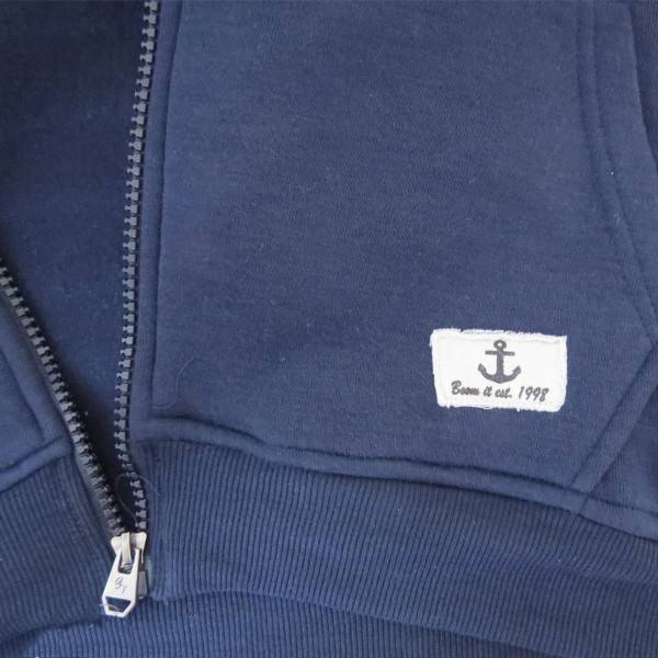 Sonia Originelli Sweatjacke "Hamburg" Damen unifarben Hoodie bestickt Kostenloser Versand