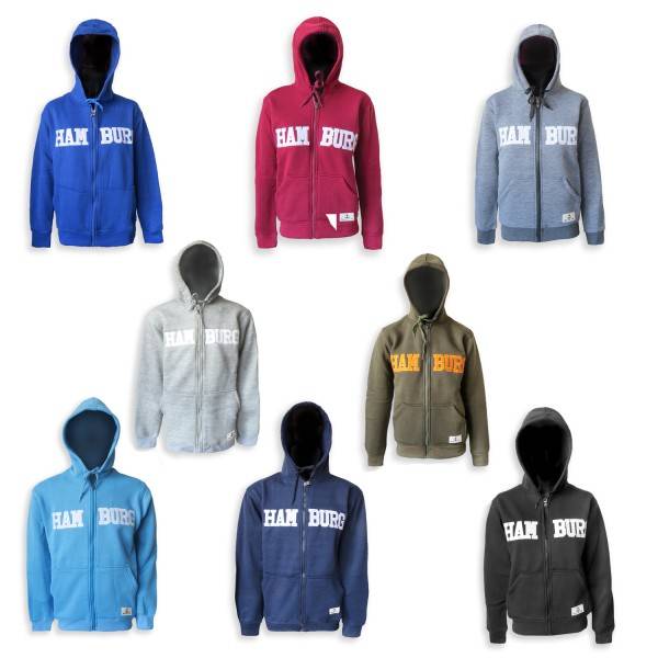 Sonia Originelli Sweatjacke "Hamburg" Damen unifarben Hoodie bestickt Kostenloser Versand