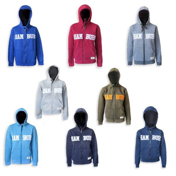 Sonia Originelli Sweatjacke "Hamburg" Herren unifarben Jacke Hoodie bestickt Limitierter Zeitrabatt