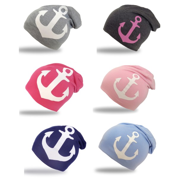 Sonia Originelli Beanie Mütze Kind "Anker" Kindermütze Maritim Jubiläumsangebot