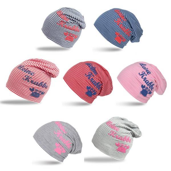 Sonia Originelli Beanie Mütze Kind "Kleine Krabbe" Maritim Streifen Lagerräumung