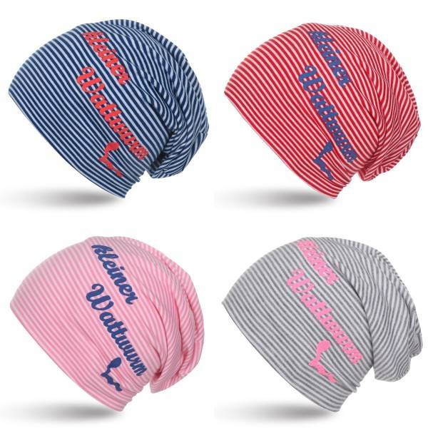 Sonia Originelli Beanie Mütze Kind "Kleiner Wattwurm" Maritim Streifen Top Angebot