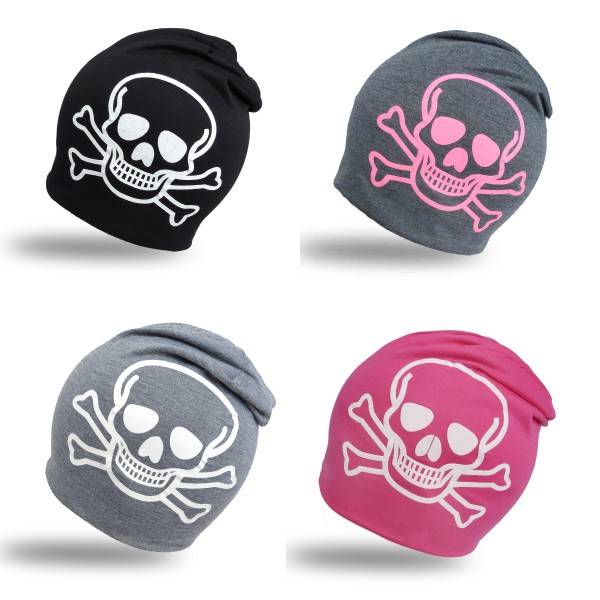 Sonia Originelli Beanie Mütze Kind "Totenkopf" Pirat Kindermütze Neuheiten