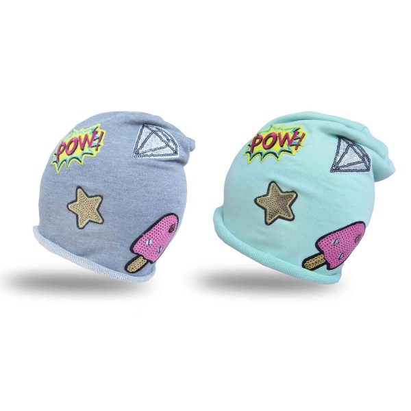 Sonia Originelli Beanie Mütze Patch Aufnäher Diamant Eis trend Baumwolle Letzter Tag