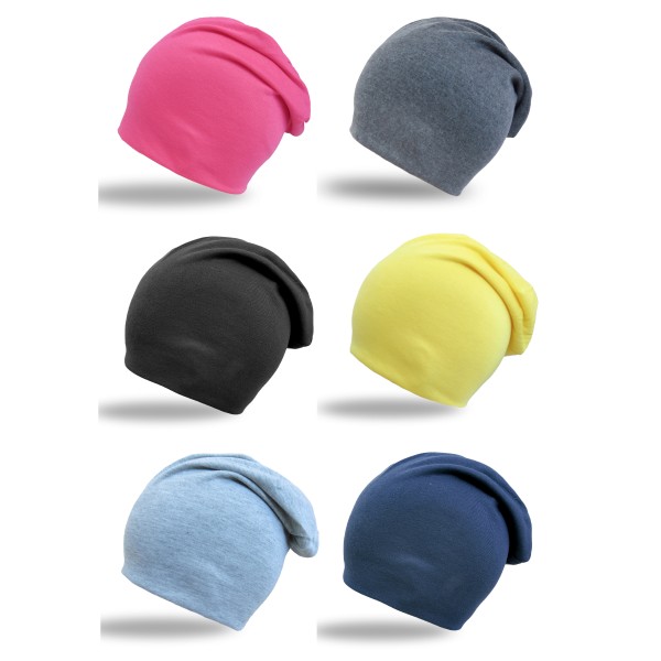 Sonia Originelli Beanie Mütze unifarben Jersey einfarbig leicht und angenehm zu tragen Bis zu 60% Rabatt