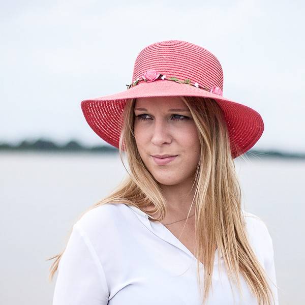 Sonia Originelli Strohhut "Blümchen" Strandhut Blumenkranz Damen Blume Zeitlich begrenztes Angebot