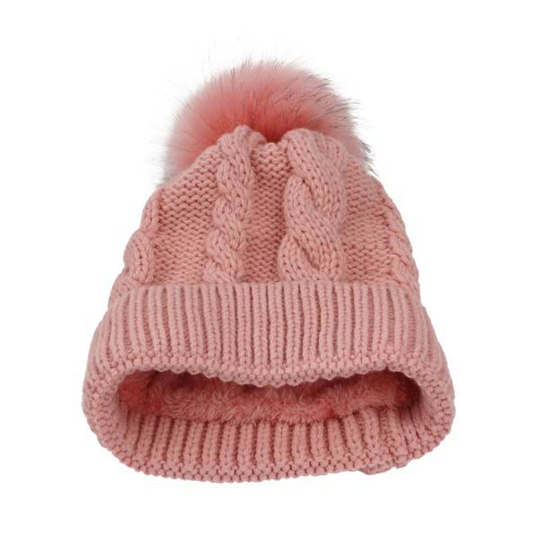 Sonia Originelli Winter Beanie Mütze Zopfmuster XL Bommel Teddyfell Räumungsverkauf