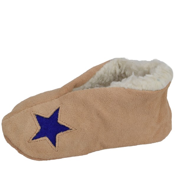Sonia Originelli Kinder Wildlederhausschuh "Stern" Echt Leder Schluffis Letzte 2 Tage