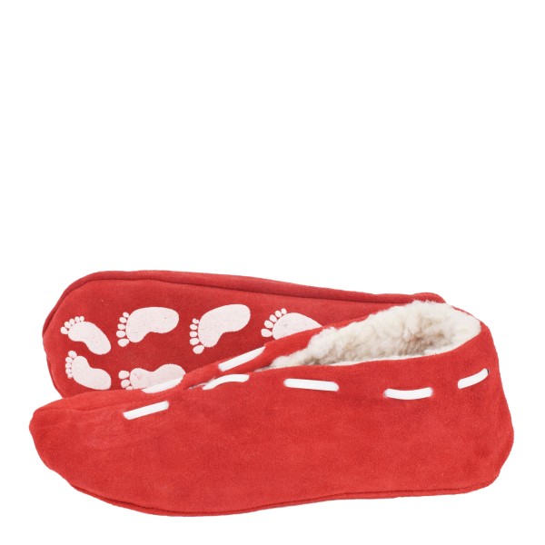 Sonia Originelli Kinder Wildlederhausschuh ABS Stopper Leder Kuschelfell Letzter Tag