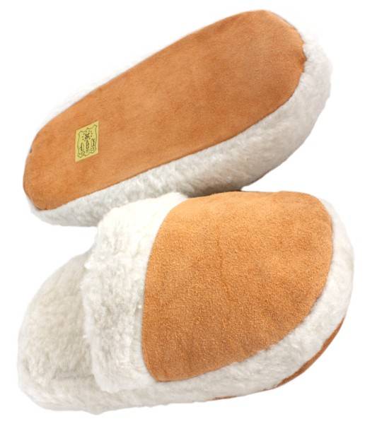 Sonia Originelli Pantoffel Wildleder Webpelz Futter Einlage Beige Nur für heute