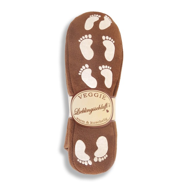 Sonia Originelli Wildlederhausschuh ABS Stopper Veggie Lederoptik braun Speichern exportieren