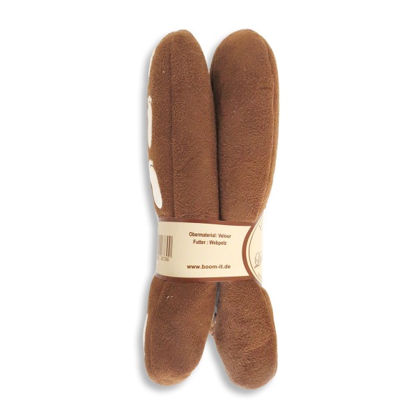 Sonia Originelli Wildlederhausschuh ABS Stopper Veggie Lederoptik braun Speichern exportieren