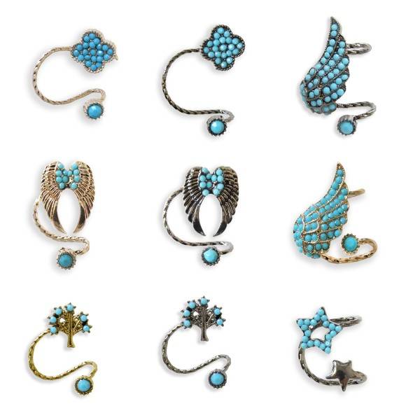 Sonia Originelli Ohrklips Ohrringe Ohrschmuck Türkis Modeschmuck Flash Sale