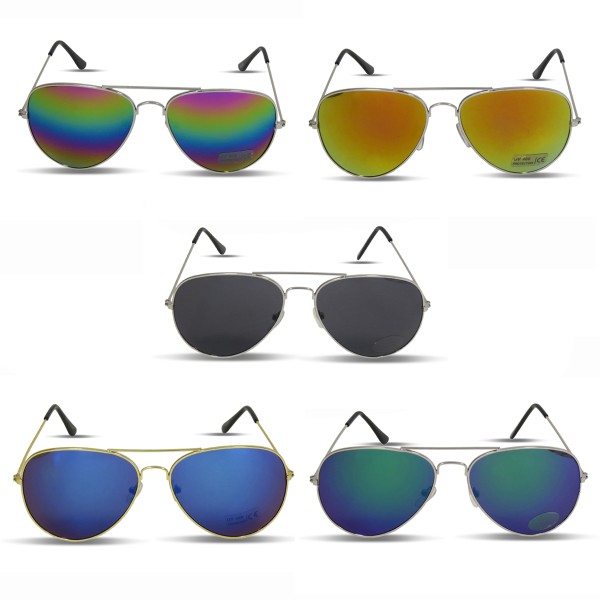 Sonia Originelli Sonnenbrille "Pilot" Partybrille Spaß Verspiegelt Brille Fasching Saisonschlussverkauf