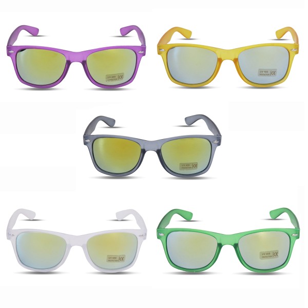 Sonia Originelli Sonnenbrille Fasching Verspiegelt Party Transparent Jubiläumsangebot
