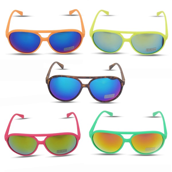 Sonia Originelli Sonnenbrille Neon Knallig Verspiegelt Fun Brille Bis zu 50% Rabatt