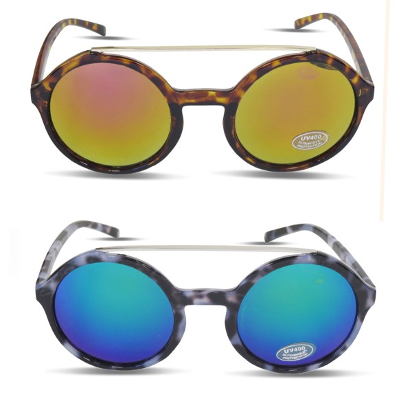 Sonia Originelli Sonnenbrille Verspiegelt Leo Muster Sommer Damen Vierteljährliche Förderung