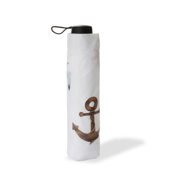 Sonia Originelli Taschenschirm "Nautic" maritime Aquarell Motive premium Regenschutz Anker Leuchtturm Clearance-Verkauf