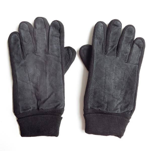Sonia Originelli Lederhandschuhe mit Strickstulpe und Dehnung unisex gefüttert Im Verkauf