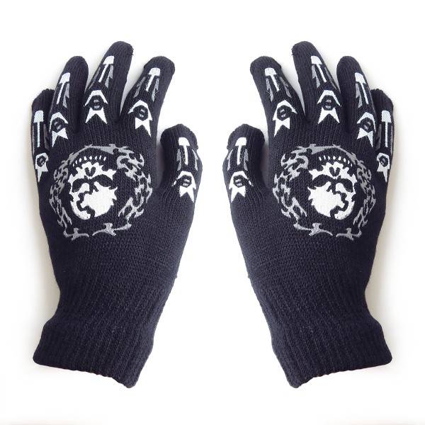 Sonia Originelli Sortiment 12 Paar Strickhandschuhe Halloween Druck Totenkopf Knochen Unisex Rabatte dieses Monats