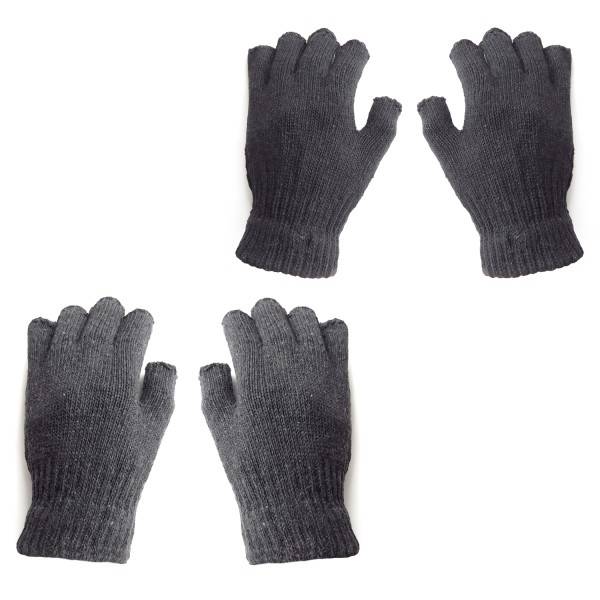 Sonia Originelli Strickhandschuhe Fingerhandschuhe Strick Halbfinger Einfarbig Winter Fabrikverkauf