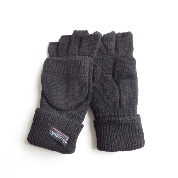 Sonia Originelli Strickhandschuhe Kappe Halbfinger Fäustel Wolle Fleece Fabrikpreis
