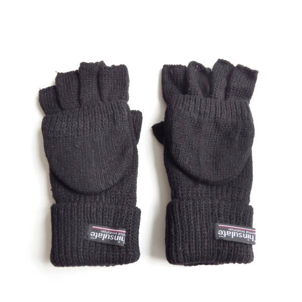 Sonia Originelli Strickhandschuhe Kappe Halbfinger Fäustel Wolle Fleece Fabrikpreis