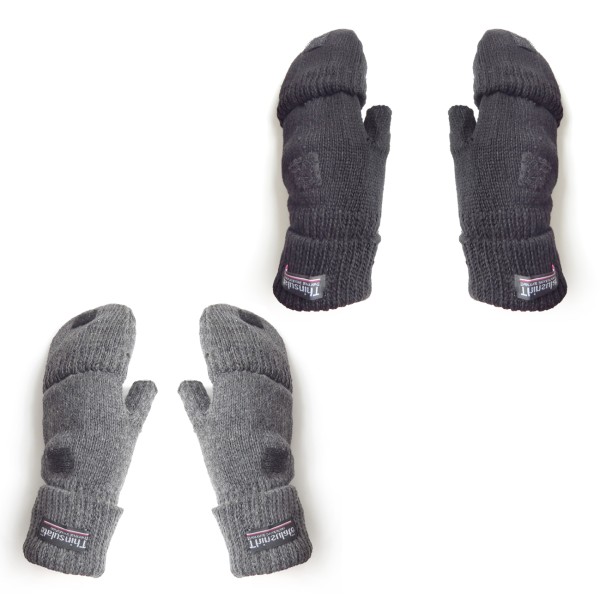 Sonia Originelli Strickhandschuhe Kappe Halbfinger Fäustel Wolle Fleece Fabrikpreis