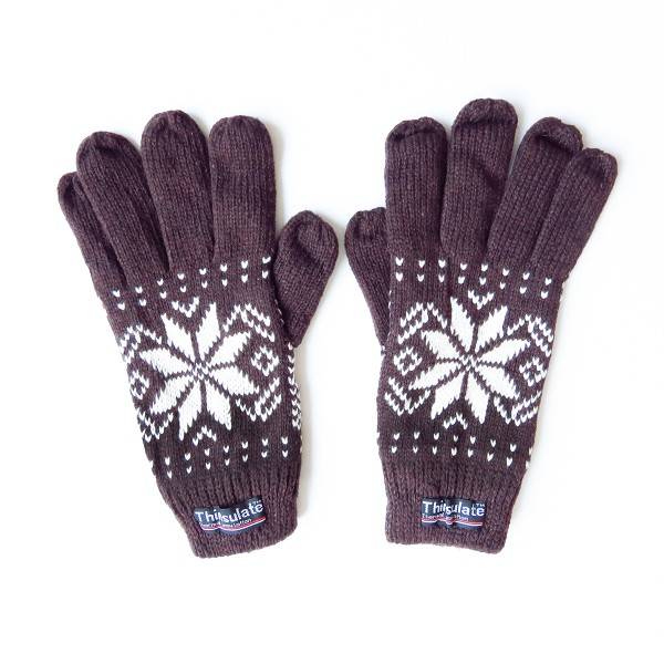 Sonia Originelli Strickhandschuhe Schnee Winter Finger Fleece Schneeflocke Unisex Rabatt
