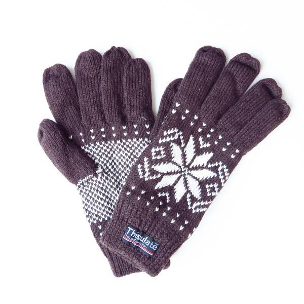 Sonia Originelli Strickhandschuhe Schnee Winter Finger Fleece Schneeflocke Unisex Rabatt