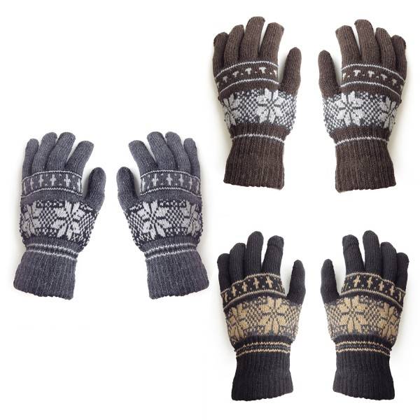 Sonia Originelli Strickhandschuhe Stern Muster Norweger Winter Schneeflocken Unisex Versandkostenfrei