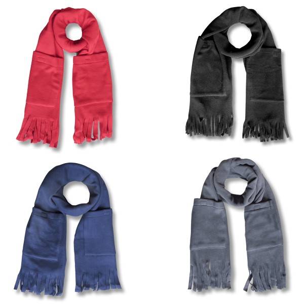 Sonia Originelli Schal Fleece Taschen Fransen Winter Jubiläumsangebot