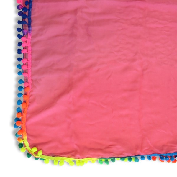 Sonia Originelli Schal Langschal "Bommel" Neon Bunt Sommer Neueste Mode