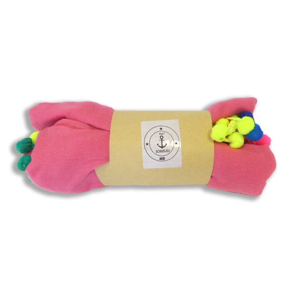Sonia Originelli Schal Langschal "Bommel" Neon Bunt Sommer Neueste Mode