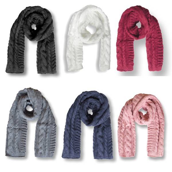 Sonia Originelli Winter Schal Langschal Zopfmuster VIP-Rabatte