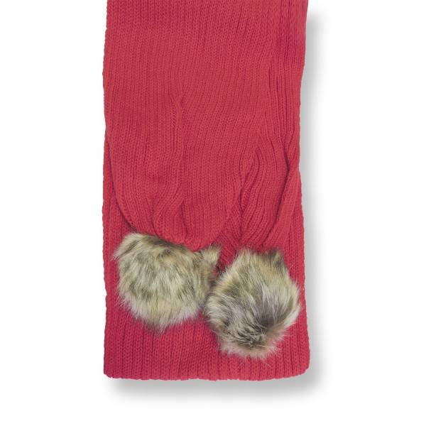 Sonia Originelli Winterschal Bommel abnehmbar Kunstfell Strickschal kuschelig weich und warm Tiefpreis